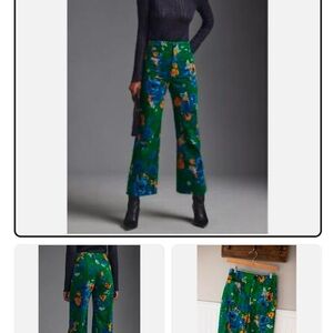 Anthropologie Maeve velvet Colette cropped size 25